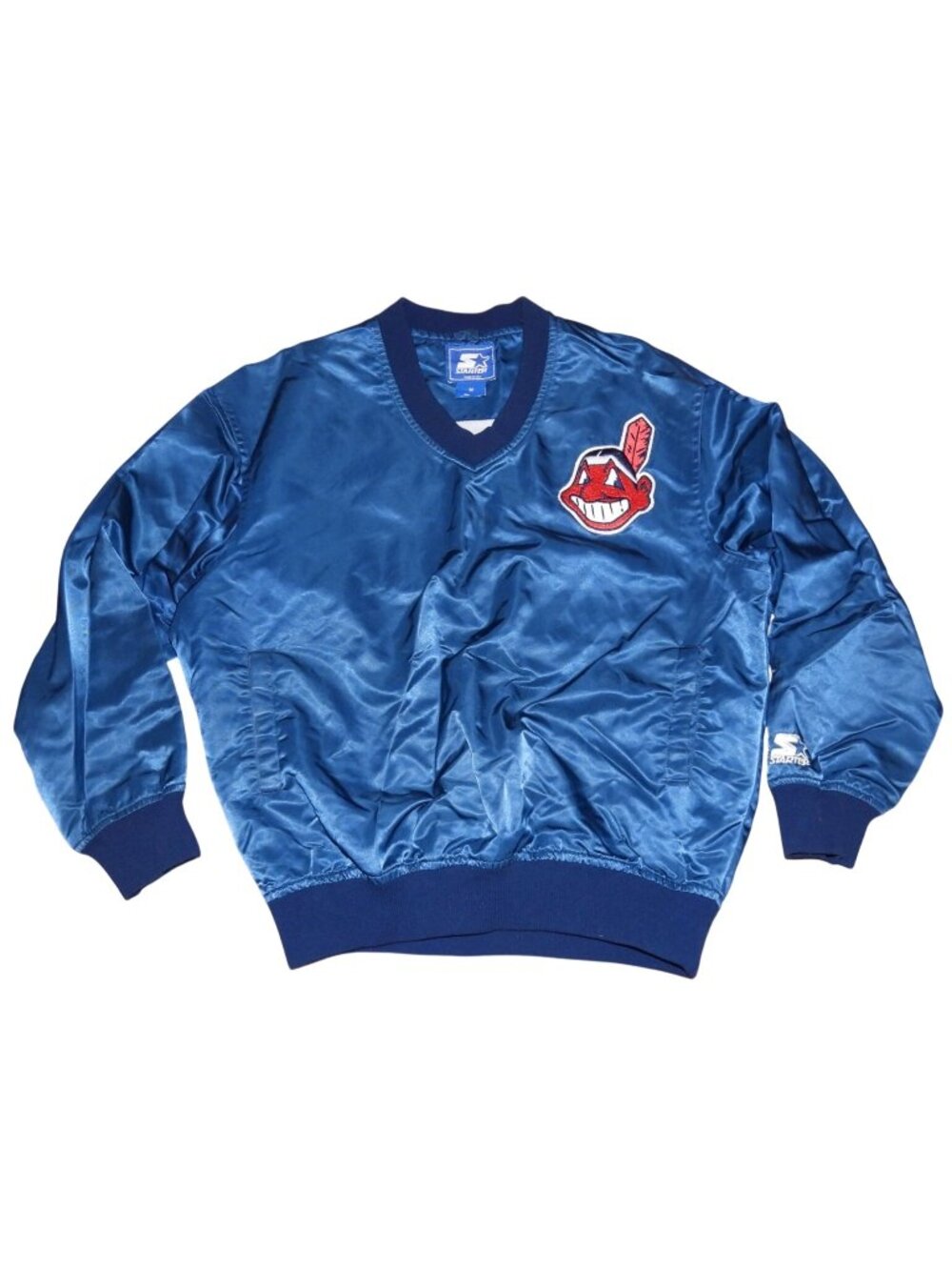 Vintage 1990s Cleveland Indians Starter Pullover Windbreaker Medium Made in USA